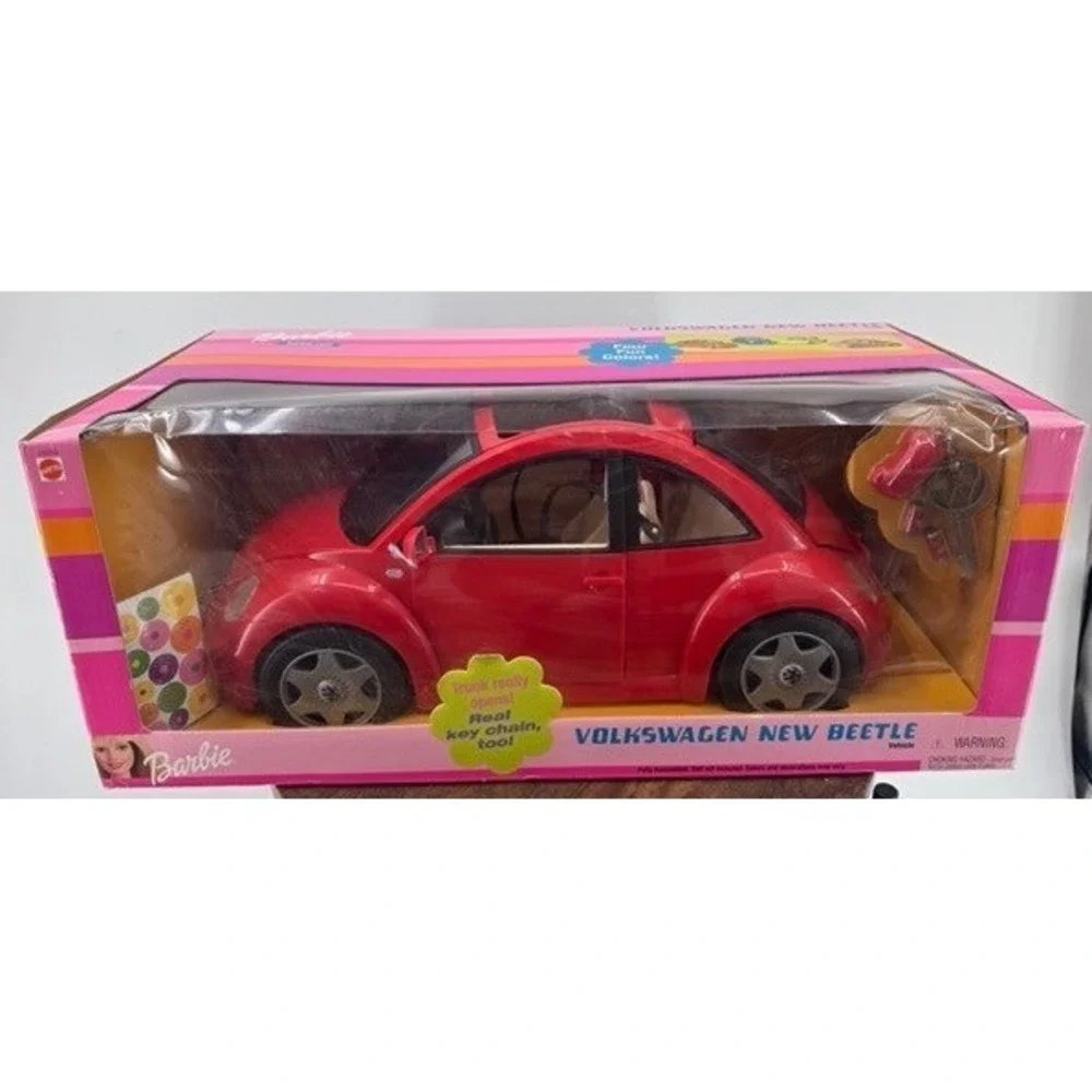 Vintage NEW Mattel Barbie Red Volkswagen Beetle Car Vehicle Y2k Collector